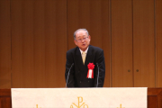 祝辞　同志社総長・理事長　八田 英二様